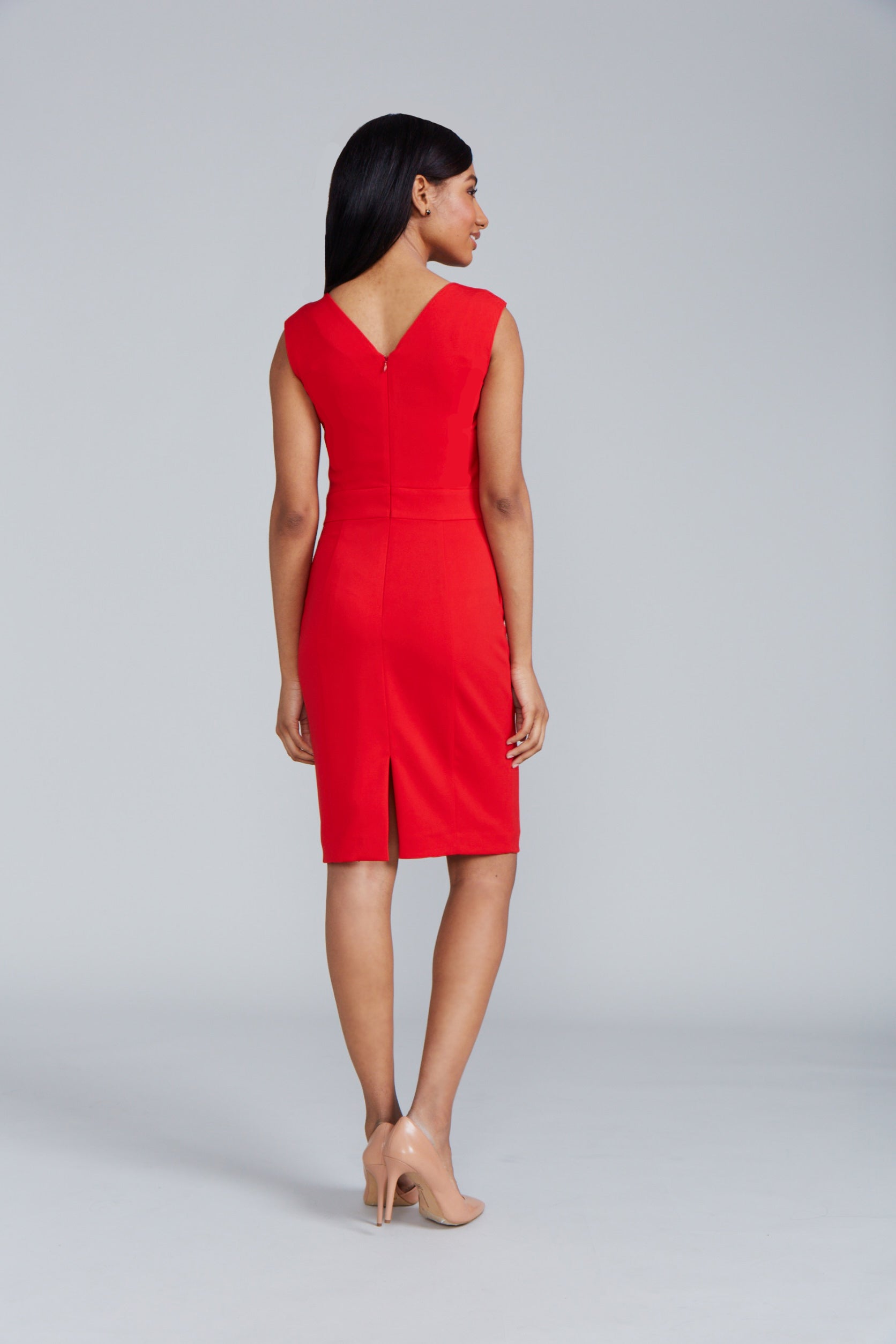 Women' Business Alyssa Dress V Back - Power Red NORA GARDNER | OFFICIAL STORE for work and office