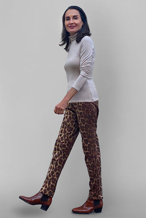 Nora Gardner Ultrasuede Pants Animalier