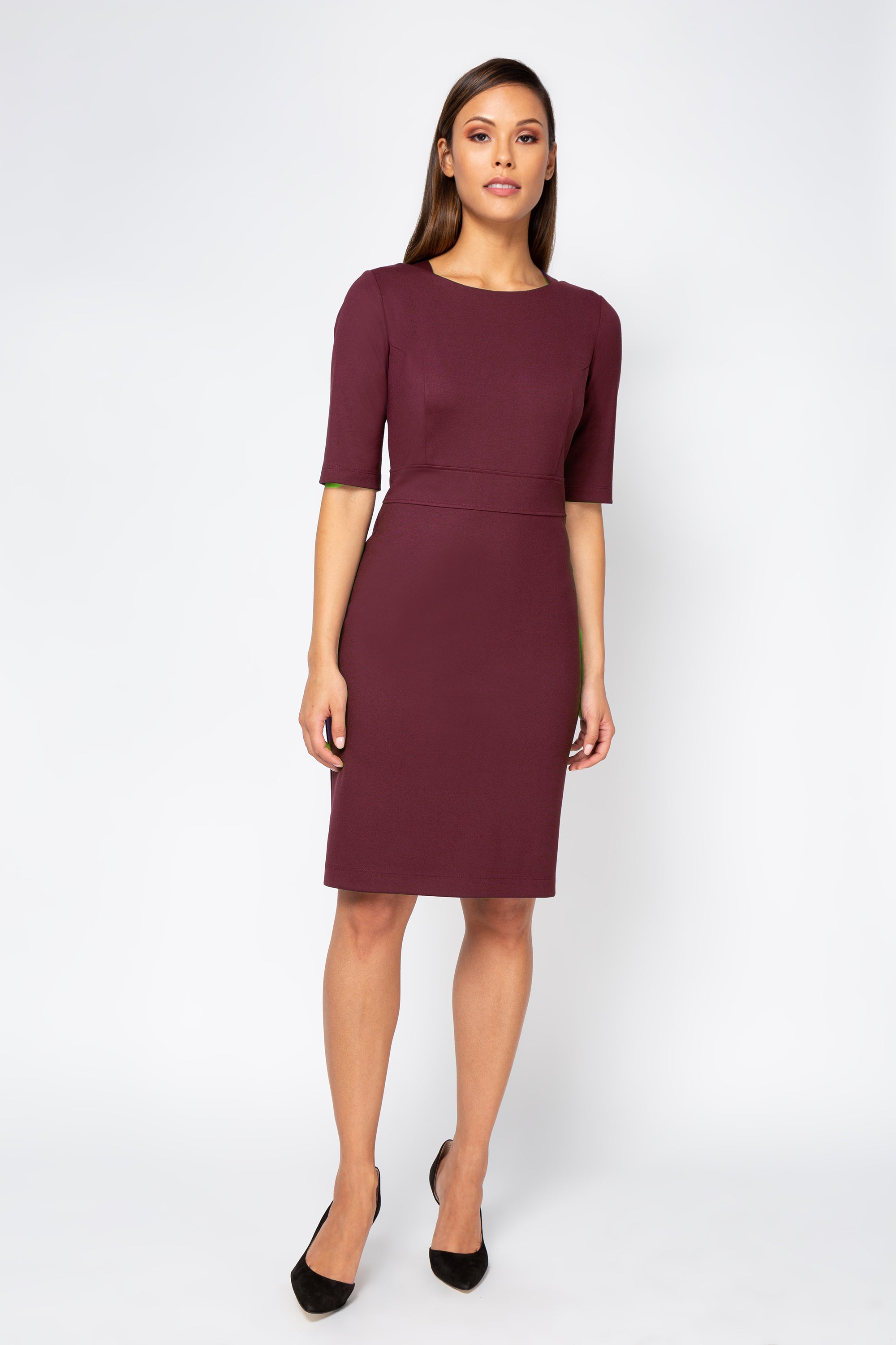 Women's Karyn Dress in Burgundy Work Dress  | Nora Gardner