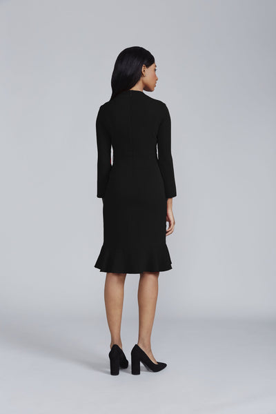 Women's Giselle Crepe Dress in Black | Nora Gardner Back