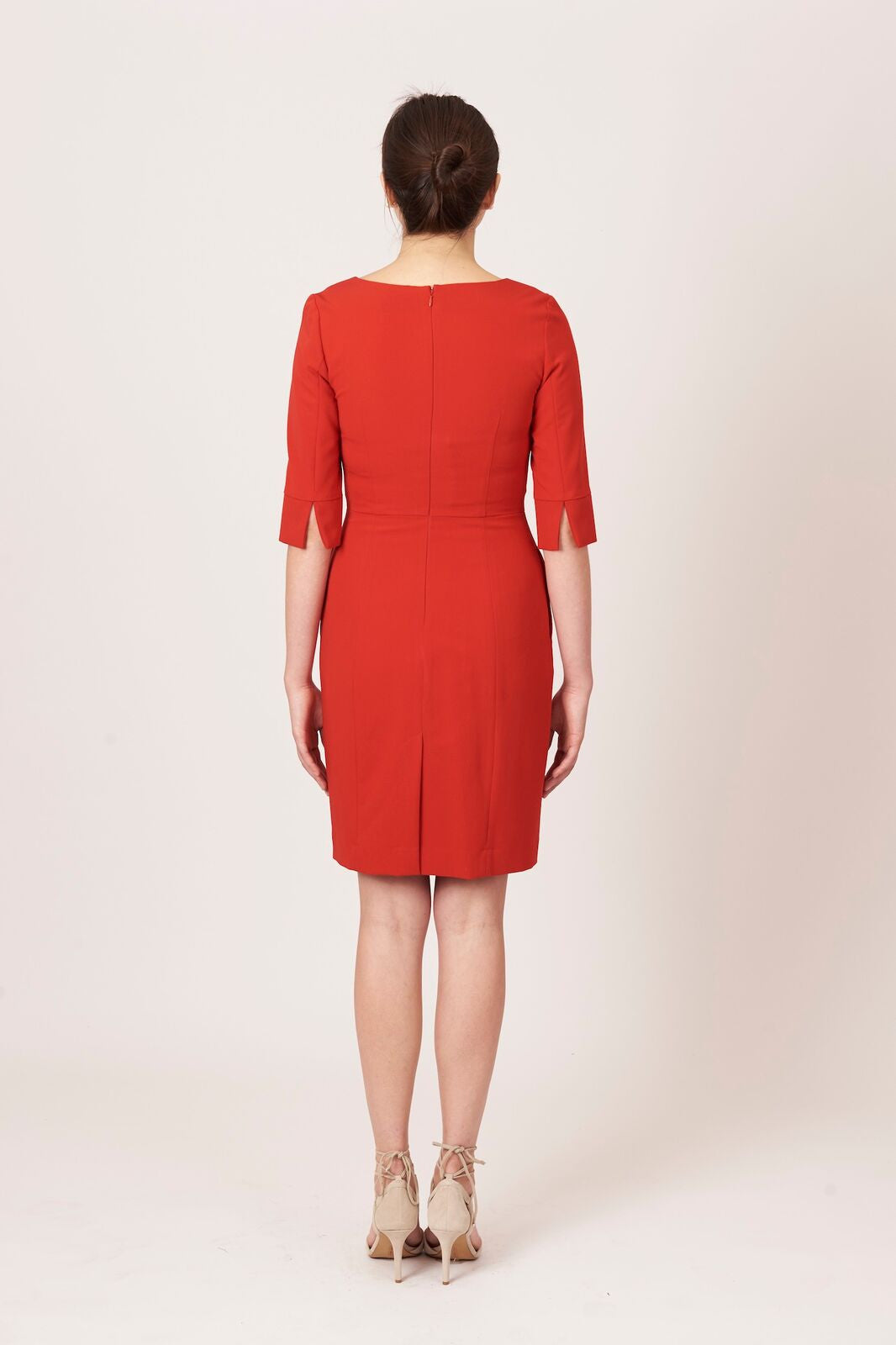 Women's Gabrielle Dress in Red | Nora Gardner Back