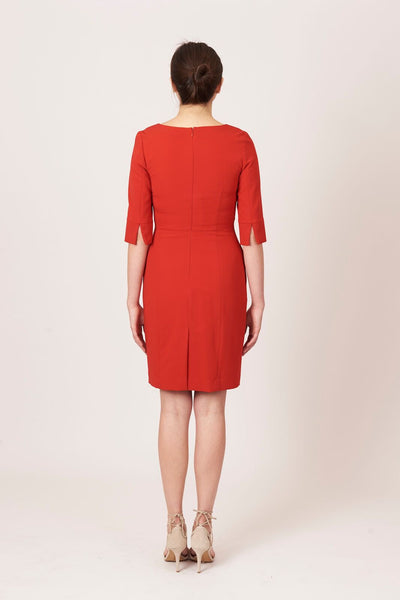 Women's Gabrielle Dress in Red | Nora Gardner Back