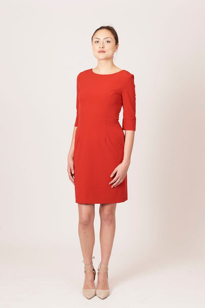 Women's Gabrielle Dress in Red | Nora Gardner Front