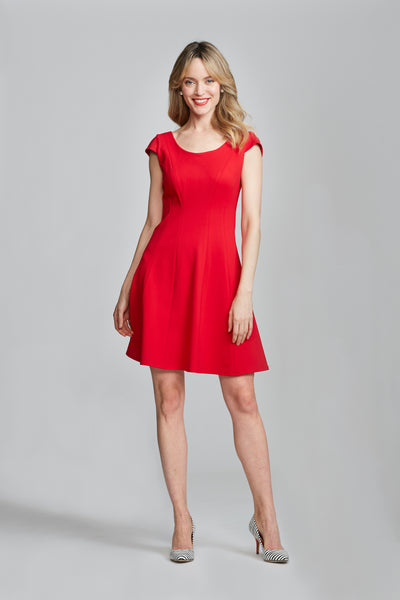 Women's  Koko Dress In Bright Red Online Shopping For Ladies Office Wear | Nora Gardner