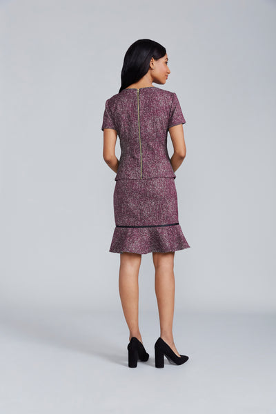 Women' Business Gracie Skirt - Merlot Tweed NORA GARDNER | OFFICIAL STORE for work and office