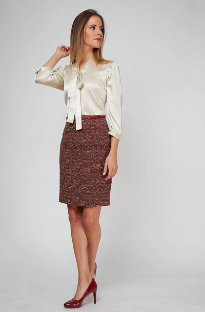 Women' Business Chelsea Skirt - Roma Boucle NORA GARDNER | OFFICIAL STORE for work and office