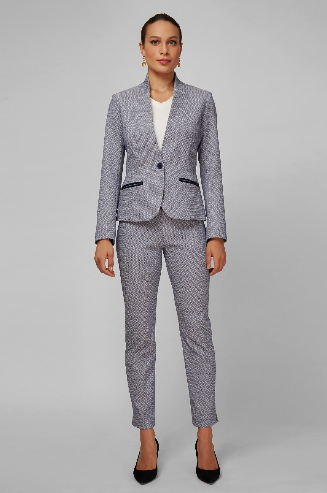 Women' Business Justine Pants - Basketweave Jacquard NORA GARDNER | OFFICIAL STORE for work and office