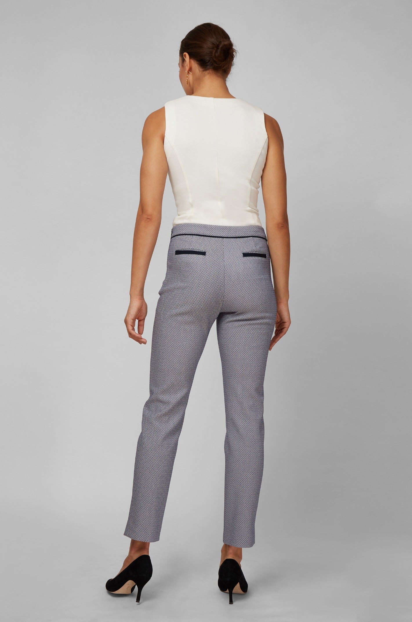 Women' Business Justine Pants - Basketweave Jacquard NORA GARDNER | OFFICIAL STORE for work and office