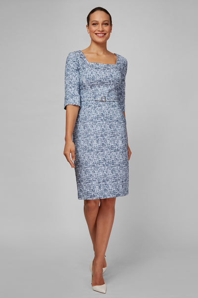 Women' Business Isabelle Dress - Rainstorm Jacquard NORA GARDNER | OFFICIAL STORE for work and office