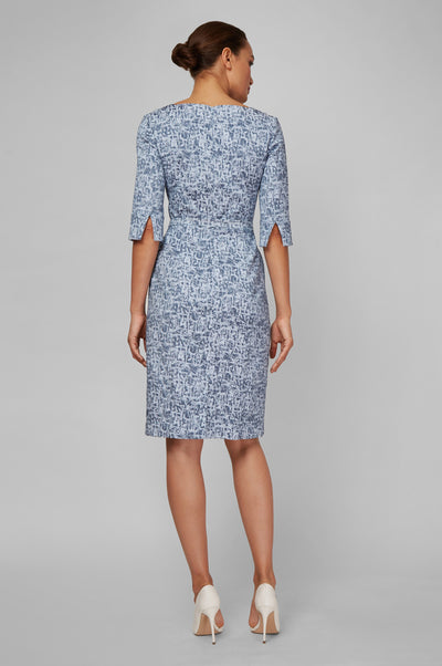 Women' Business Isabelle Dress - Rainstorm Jacquard NORA GARDNER | OFFICIAL STORE for work and office