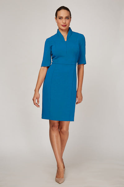 Women' Business Sleeved Evelyn Dress - Peacock NORA GARDNER | OFFICIAL STORE for work and office