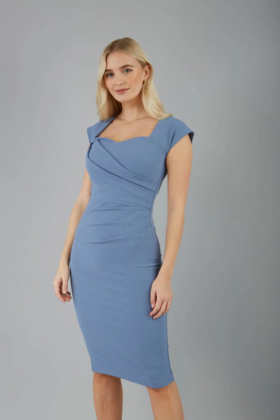 Women' Business Stella Dress - Stone Blue NORA GARDNER | OFFICIAL STORE for work and office