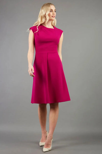 Women' Business Thompson Swing Dress - Magenta NORA GARDNER | OFFICIAL STORE for work and office