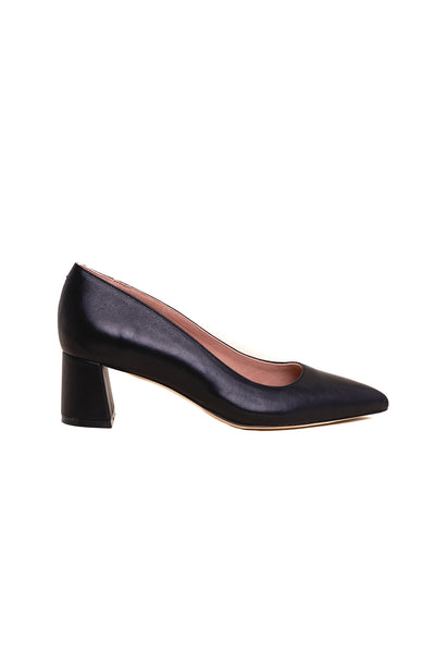Women' Business Leather Lower Block Heel - Black NORA GARDNER | OFFICIAL STORE for work and office