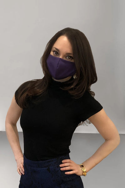 Women' Business Face Mask - Eggplant NORA GARDNER | OFFICIAL STORE for work and office