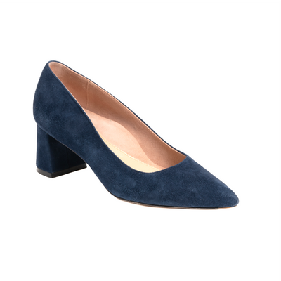Women' Business Suede Lower Block Heel - Noble Navy NORA GARDNER | OFFICIAL STORE for work and office