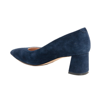 Women' Business Suede Lower Block Heel - Noble Navy NORA GARDNER | OFFICIAL STORE for work and office