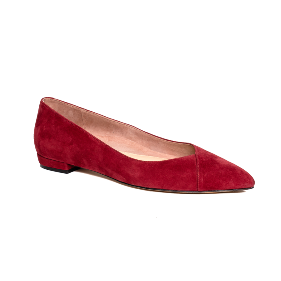 Women' Business Suede Flat - Gutsy Garnet NORA GARDNER | OFFICIAL STORE for work and office
